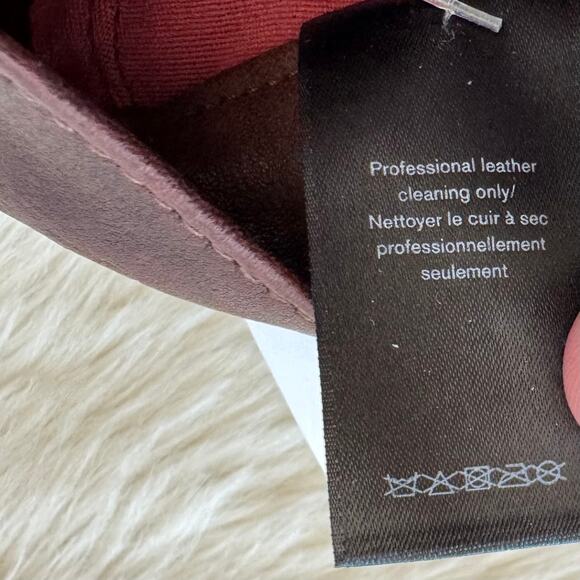 Rag & Bone Red Dark Burgundy Mid Rise Lamb Leather Skinny Pants 25 NWT - Picture 9 of 14